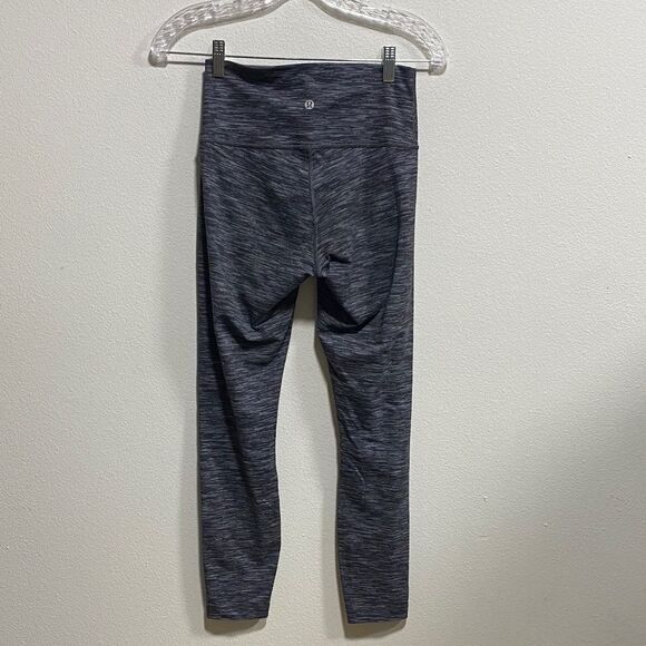 Lululemon‎ Wunder Under High-Rise Tight 25” Luxtreme Size 6 Dark Carbon/Ice Grey - Picture 4 of 14
